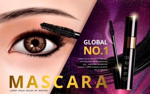 Mascara design ad Stock Illustration