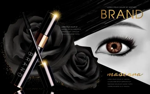 Mascara design ad Stock Illustration