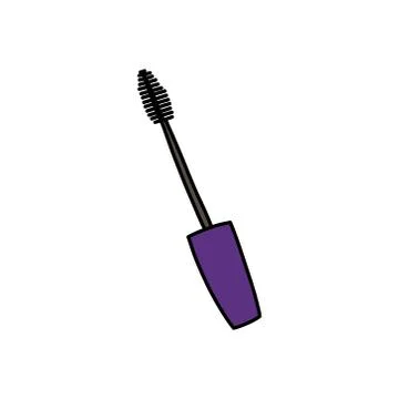 Mascara doodle icon, vector colour line illustration Stock Illustration