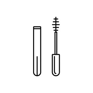 Mascara icon element of make up icon for mobile concept and web apps. Thin li Stock Illustration