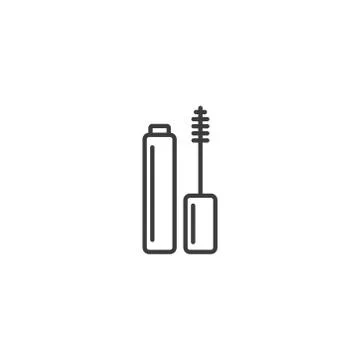 Mascara icon vector on white background Stock Illustration