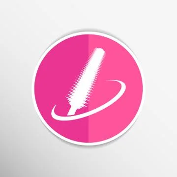 Mascara illustration accessories applicator assorted beauty cosmetic eye makeup Stock Illustration
