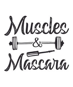 Mascara &amp; Muscles Stock Illustration