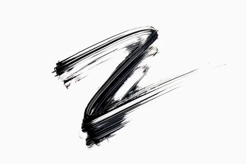 Mascara texture with white background Stock Photos