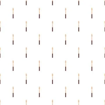Mascara wand applicator seamless flat vector pattern イラスト素材