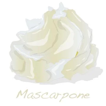 Mascarpone cheese vector Stock Illustration