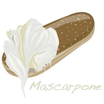 Mascarpone cheese vector Stock Illustration