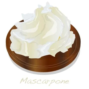 Mascarpone cheese vector Stock Illustration
