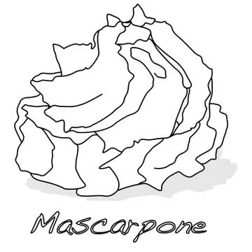 Mascarpone cheese vector Stock Illustration