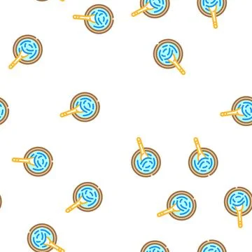 Mascarpone cheese vector seamless pattern Stock Illustration