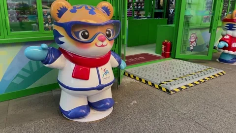 Mascot of the 2025 Asian Winter Games in... | Stock Video | Pond5