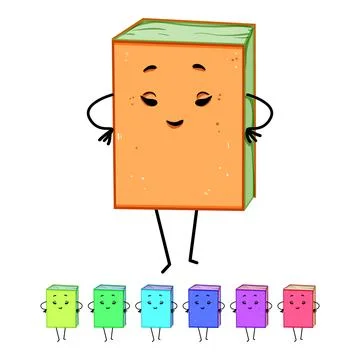 Mascot book character cartoon vector graphic Stock Illustration