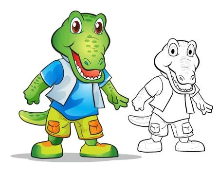 Mascot crocodile Stock Illustration