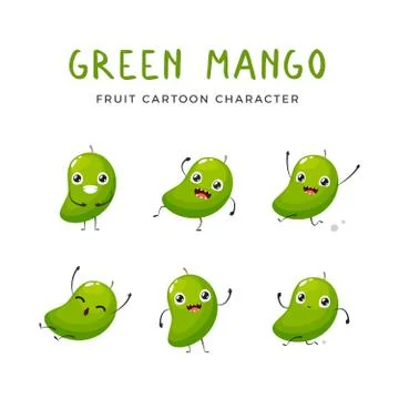 The Mascot of the Green Mango Stock Illustration