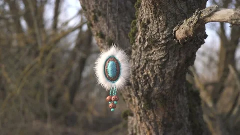 Mascot hanging on a tree Stock Footage 146645346