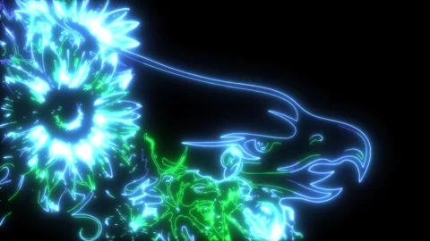 Mascot Head of an Eagle Stock Footage 275592956