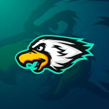 Mascot head of eagle for sports or esports team logo Stock Illustration