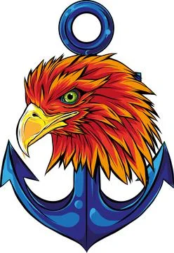 Mascot Head of an Eagle vector illustration design Stock Illustration