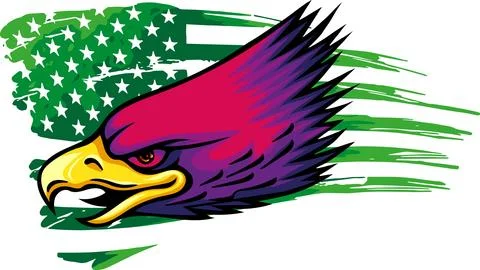 Mascot Head of an Eagle vector illustration design 库存插图