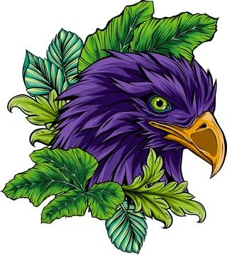 Mascot Head of an Eagle vector illustration design 库存插图