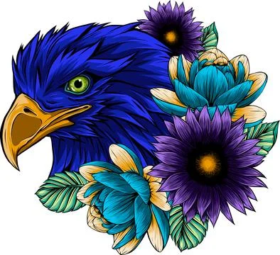 Mascot Head of an Eagle vector illustration design 库存插图