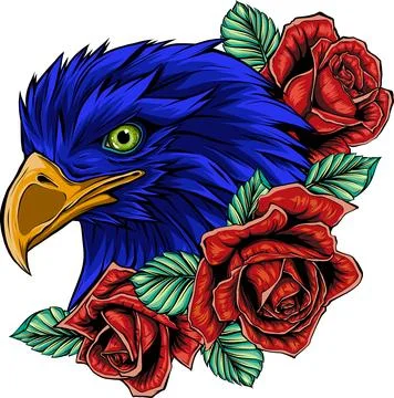 Mascot Head of an Eagle vector illustration design 库存插图