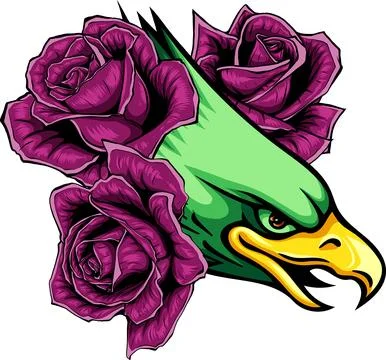 Mascot Head of an Eagle vector illustration design Stock Illustration