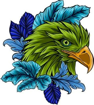 Mascot Head of an Eagle vector illustration design Stock Illustration