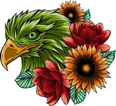 Mascot Head of an Eagle vector illustration design 库存插图