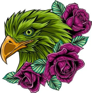 Mascot Head of an Eagle vector illustration design 库存插图