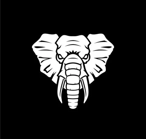 Mascot Head of elephant logo Stock Illustration