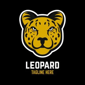 Mascot leopard logo Stock Illustration