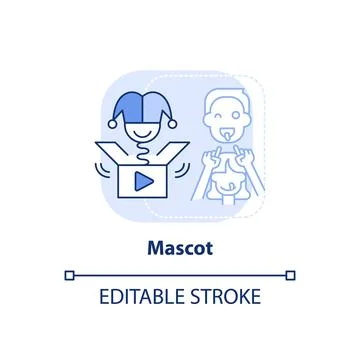 Mascot light blue concept icon Stock Illustration