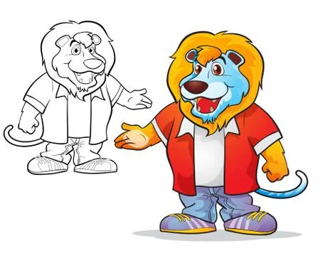 Mascot lion Stock Illustration