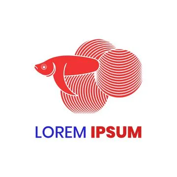 Mascot logo, betta fish Stock Illustration