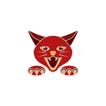 Mascot logo, cat icon, Stock Illustration