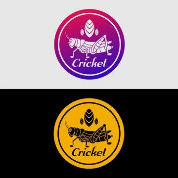 Mascot logo, cricket icon, Stock Illustration