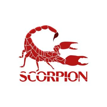Mascot logo, king of scorpions Stock Illustration