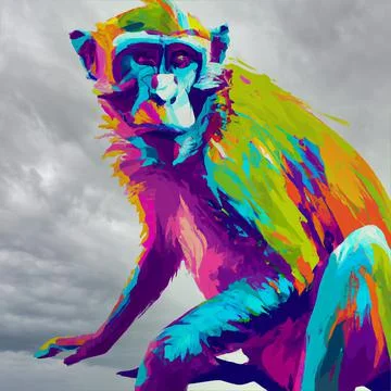 Mascot monkey Stock Illustration