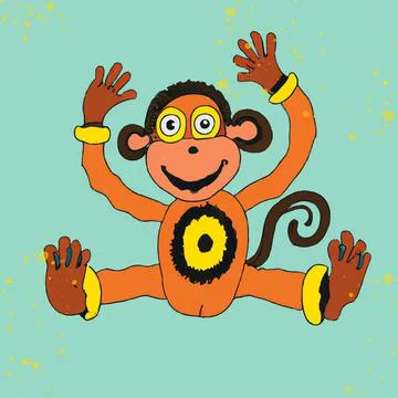 Mascot monkey Stock Illustration