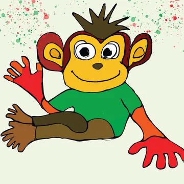 Mascot monkey Stock Illustration