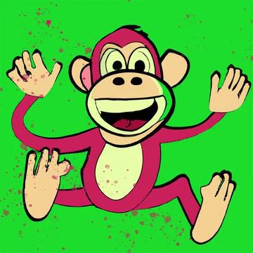 Mascot monkey Stock Illustration
