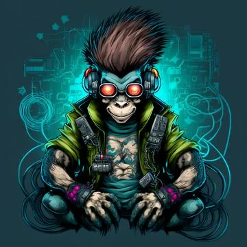 Mascot Monkey Stock Illustration