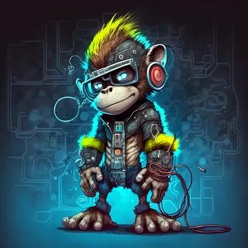 Mascot Monkey Stock Illustration