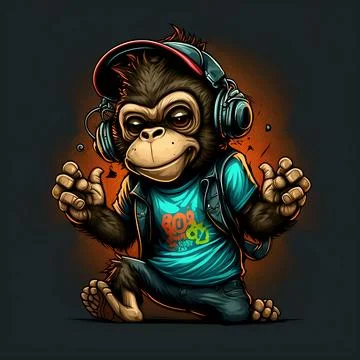 Mascot Monkey Stock Illustration