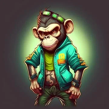 Mascot Monkey Stock Illustration