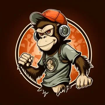 Mascot Monkey Stock Illustration