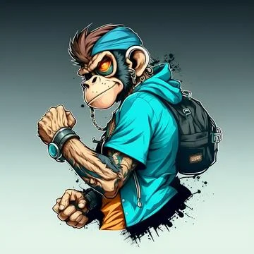 Mascot Monkey Stock Illustration