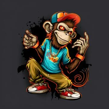 Mascot Monkey Stock Illustration