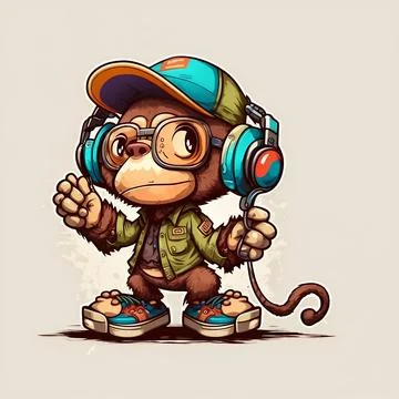 Mascot Monkey Stock Illustration